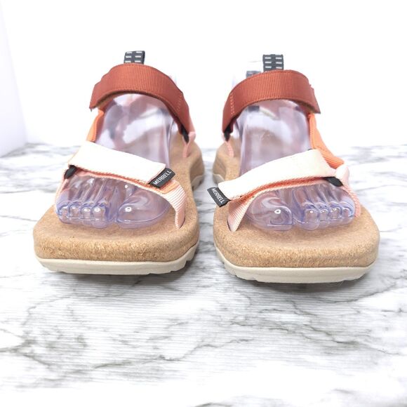 Merrell Speed Fusion Web Sport Sandals Women’s Sz 8 Peach Melon Strappy Shoes - Picture 2 of 10